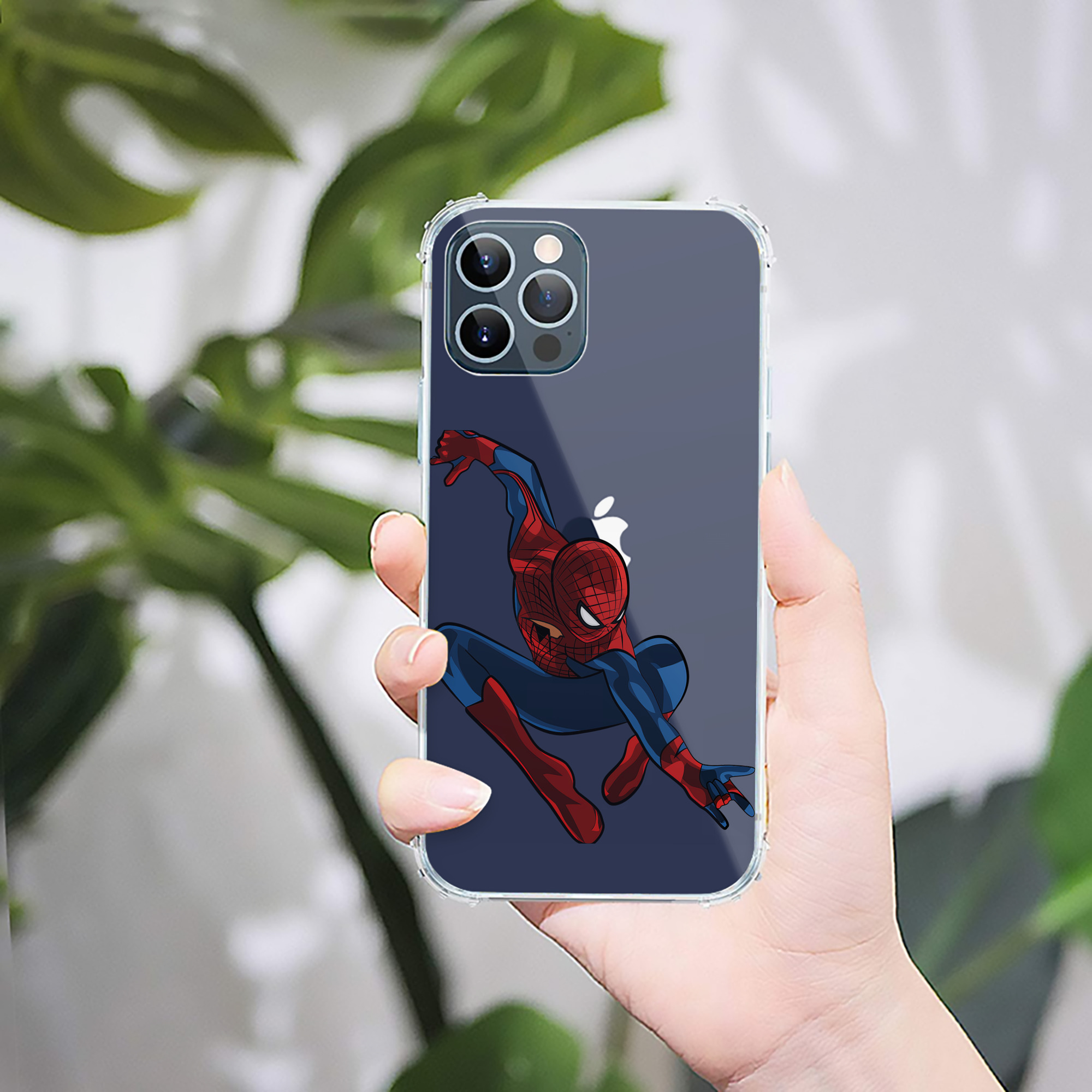 （画像用） Spider Man スパイダーマン 【iPhone 12シリーズ対応】透明スマホケース（クリアソフトケース）
